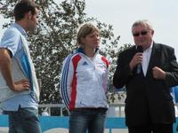 Marie Delattre et Daniel Maciejasz lors de l'inauguration du Vitalsport à Hénin-Beaumont (Agrandir l'image).